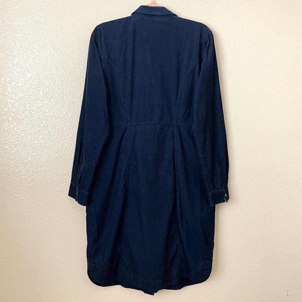 Anthropologie Maeve Dress Womens Size 12 Blue Winchester Tie Corduroy Mini Shirt - Picture 9 of 12
